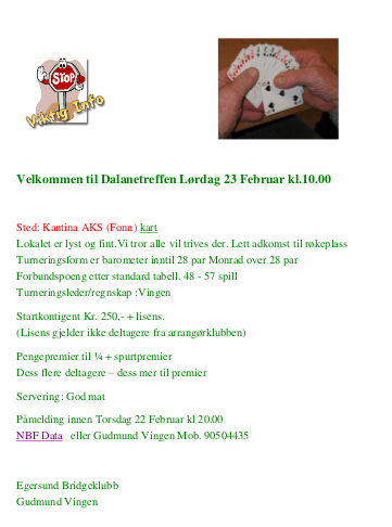 Dalanetreffen lørdag 23 februar